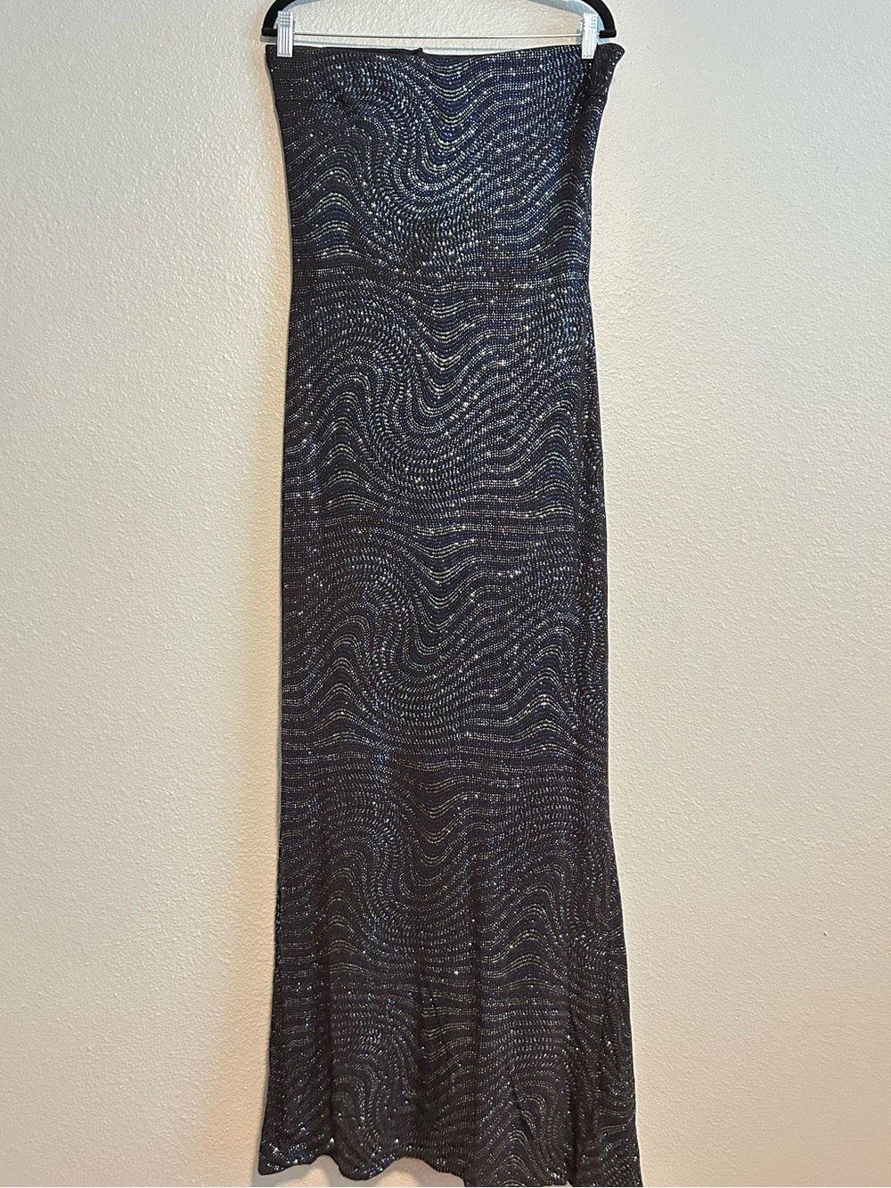 GUNNE SAX X JESSICA MCCLINTOCK Strapless Maxi Dress with glitter